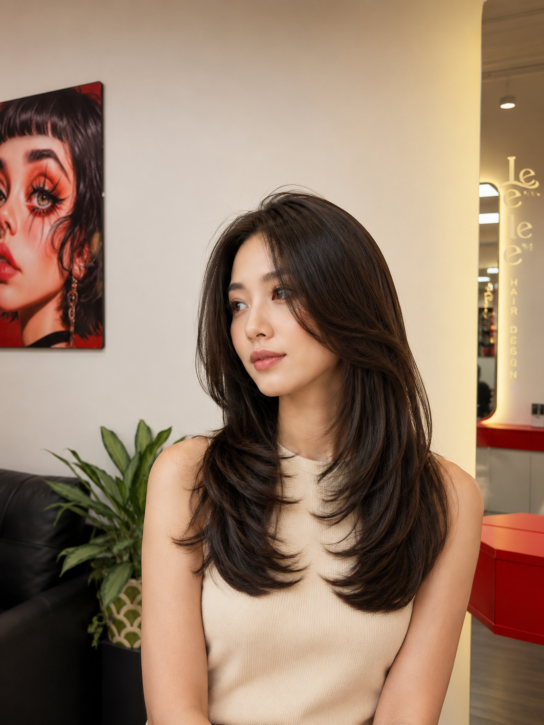 Layer Design hairstyle at LeLe Hair Design