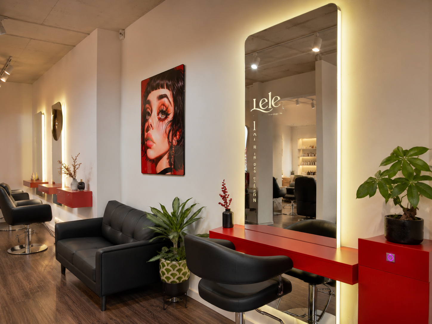 A relaxed space at LeLe Hair Design